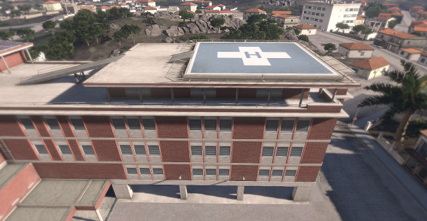 Au sommet du bâtiment se trouve un héliport.